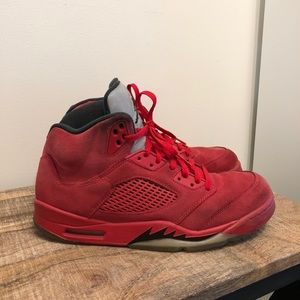 Air Jordan Retro 5 V Men sneakers “Red Suede” 10.5